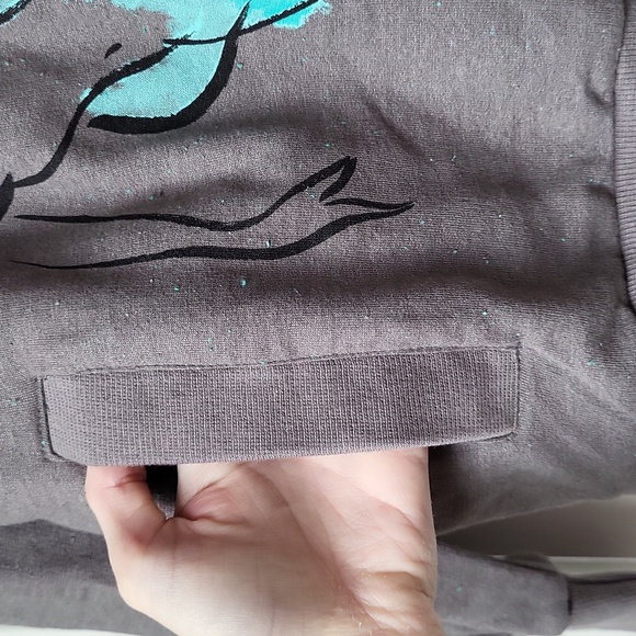 NWT! The Little Mermaid Grey Fleece Zippered Hoodie! Size small! - Picture 4 of 15